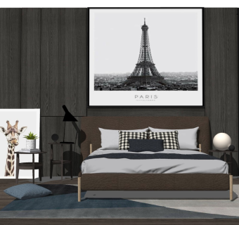 精品卧室模型家具模型 (10)